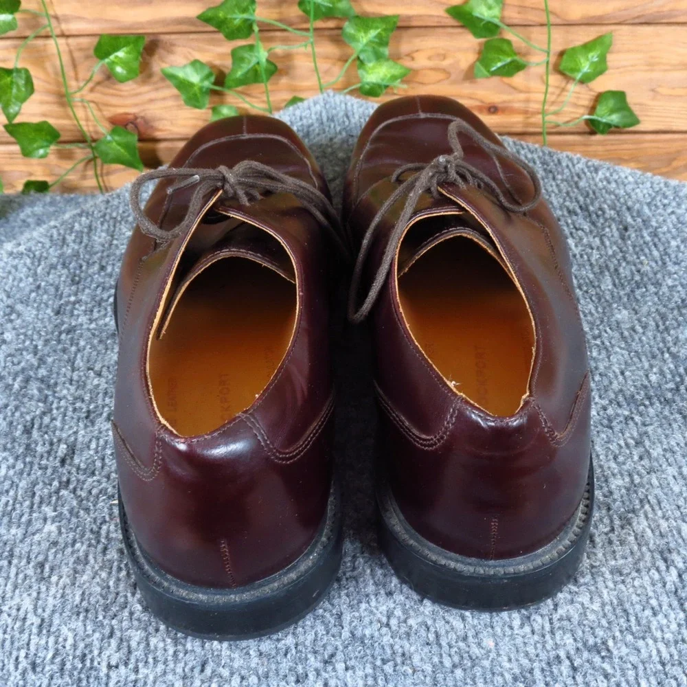 Rockport M1235E Men Casual Oxford Shoe Size‎ 8.5 Business Leather Burgundy
